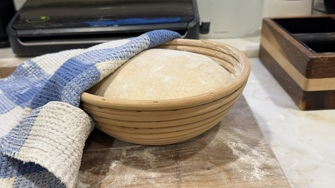 Dough ready in banneton